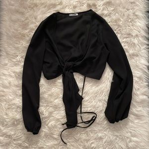 Black Tie Crop Top